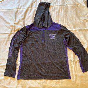 Gray and Purple Hooded Pullover Washington Huskies
